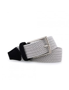 Cintura Vegan Elastica da Uomo - BELT INTRECCIO (GREY) - NOAH Vegan Shoes