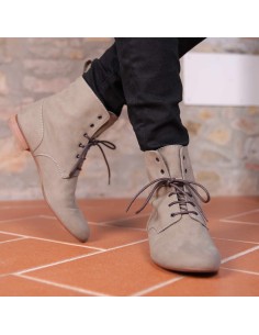 Stivaletto Vegan da Donna in Microsuede Sfoderata - ELEONORA (TAUPE) - NOAH Vegan Shoes 2
