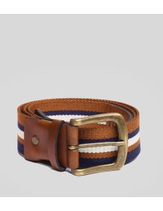 Cintura Vegana Casual - MAGENTA (BROWN-WHITE-BLUE) - SOLARI MILANO