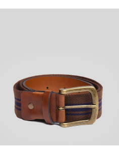 Cintura Casual Vegana - MASCAGNI (BROWN-BLUE) - SOLARI MILANO