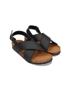 Sandali Piatti Vegani in AppleSkin - LANTA BLACK - NAE Vegan Shoes 2
