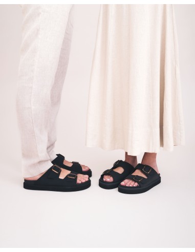Sandalo Vegano Moderno con Plateau - DARKU BLACK - NAE Vegan Shoes