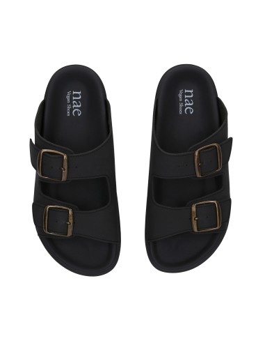 Sandalo Vegano Moderno con Plateau - DARKU BLACK - NAE Vegan Shoes